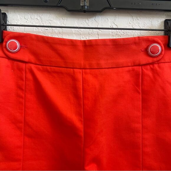 Cartonnier Orange Scalloped High Waisted Shorts Women’s Size 2 Anthropologie - Picture 3 of 8